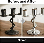 Liquid Silver Leaf Paint High Gloss Multi Surface Rich Silver Paint for Metal, Wood, Plastic, Canvas, Appliance, Furniture Scratch Repair & Art Handcrafts 30ml/1.5oz Fast Drying Acrylic Metallic Finish