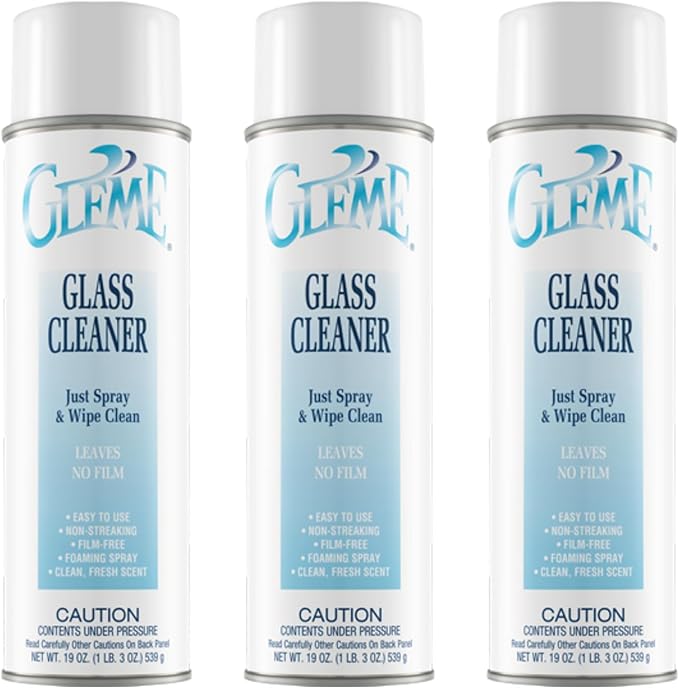 Claire CL050 GLEME GLASS CLEANER Net 19oz. (3 Pack)