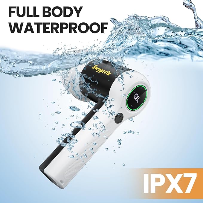 Electric Spin Scrubber, Cordless Shower Scrubber with Battery LCD Display for Kitchen, Bathroom and Window Cleaning Brush with 6 Replaceable Brush Heads, Full Body Waterproof IPX7-SD-CTB02