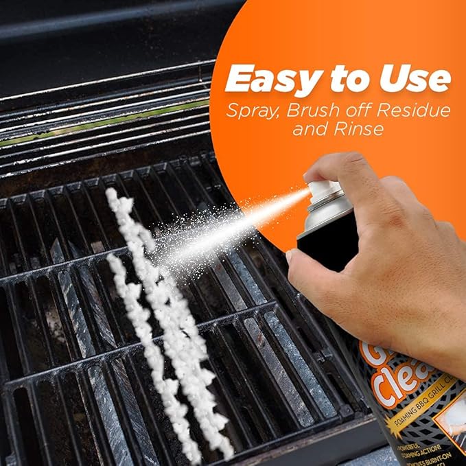 Fuller Brush Grill Cleaner - Heavy Duty Foaming Spray for Cleaning Oven, Grilling Griddle & Iron Plate - Safe & Easy Grease Remover for Clean BBQ Racks & Grills 2 Pack