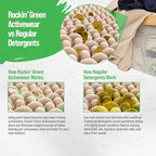 Rockin' Green Laundry Detergent, Plant based, All Natural Laundry Detergent Powder, Vegan and Biodegradable Odor Fighter, Safe for Sensitive Skin (Active Wear 90 Loads - Smashing Watermelons)