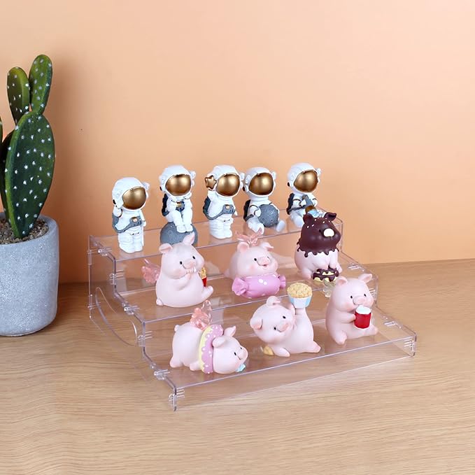 evron Pantry Organization and Storage Clear Plastics Spice Rack Organizer for Cabinet & Countertop (ASSEMBLY REQUIRED) 3 Tier Organizer Versatile Tierd Shelf Organizer 10.5"