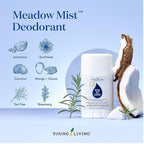 Young Living AromaGuard Meadow Mist Deodorant - 1.5 oz - Infused with Essential Oils for Odor Protection - Scented with Lemon, Lavender, Geranium, Rosemary & Tea Tree