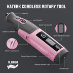Katerk Cordless Rotary Tool, 4000mAh Battery, 6-Speed, 28000RPM, Rotary Tool Kit with 70 Accessories Light duty Engraving Pen for Sanding, Polishing, Drilling, Etching, Grinding, Wood Carving