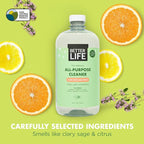 Better Life All Purpose Cleaner - Plant Based Home and Kitchen Cleaning Spray for Glass, Countertops, Appliances, Upholstery & More - Multi-surface Spray Cleaner - 24oz Clary Sage & Citrus