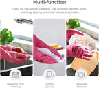 Rubber dishwashing gloves 3 or 6 Pairs for kitchen,Cleaning washing dish gloves long for household reuseable durable.