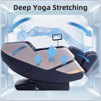 MassaMAX MT339 4D Massage Chair, Full Body Shiatsu Recliner with Auto Extendable Footrest, Zero Gravity, SL Track, Deep Yoga Stretch,15 Modes, AI Voice Control, Foot Rollers, and Heating (Magic Black)
