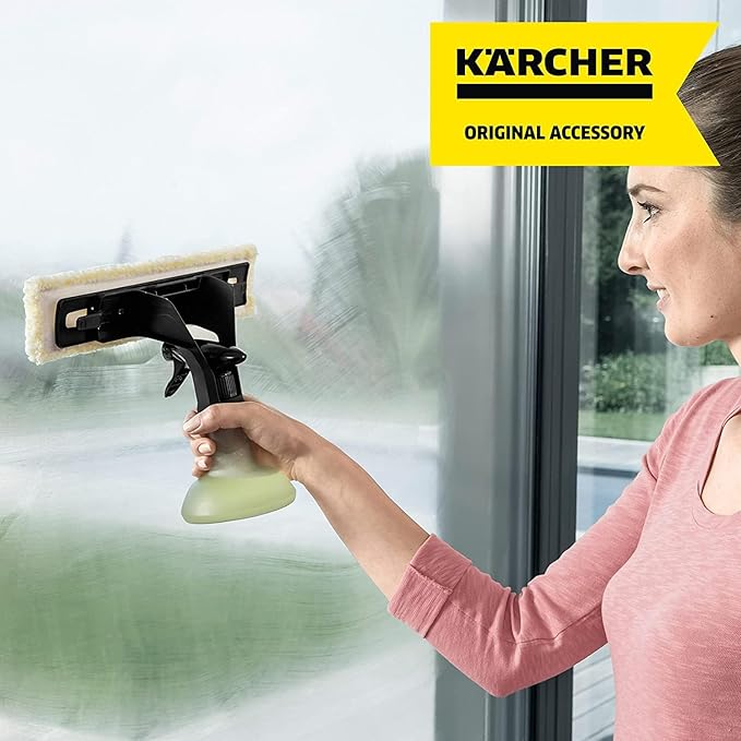 Kärcher WV Window Pads for Indoor Use - Microfiber Window Cloths - Compatible with WV 1 and WV 6 Electric Window Vacuum Squeegees - 2 Pack