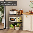 Expandable Metal Storage Shelves, 300 LBS Heavy Duty Metal Shelving Unit Rack For Pots And Pans Appliances Heavy Items, Adjustable 2 Tier Storage Shelf Rack Organizer For Kitchen Pantry Garage Laundry