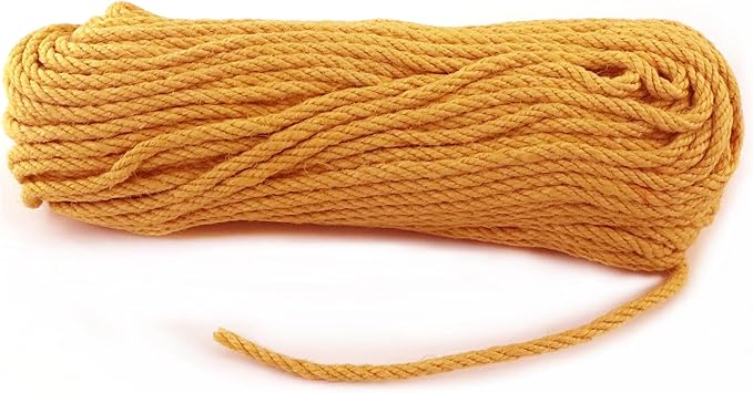 6mm x 150 Feet Orange Jute Rope, Twine for Gardening Tomato Climbing Plant Tie Floristry Crafts Gift Wrapping Packing Decor