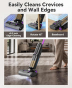 Wet Dry Vacuum Cleaner 16,000Pa,50Mins Runtime Cleaning Area 3,013 ft²,Cordless Vacuum Cleaner, Cordless Vacuum and Mop All in One,for Hard Floors Sticky Messes and Pet Hair,H15 Set