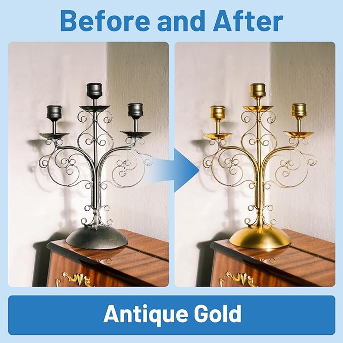 Liquid Gold Leaf Paint High Gloss Multi Surface Rich Gold Paint for Metal, Wood, Plastic, Canvas, Appliance, Furniture Scratch Repair & Art Handcrafts 30ml/1.5oz Fast Drying Acrylic Metallic Finish