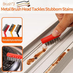 Window Track Cleaner Tools Set - 14 Pcs Window Groove Cleaning Brush Kit, Crevice Cleaning Brush for Sliding Door, Shutter, Sill, Tile Lines, Sink