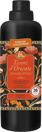 Tesori d'Oriente Fabric Softener, 25.69 Fl Oz, Tsubaki Oil and Peony, 760ml