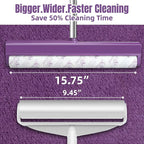 Large Lint Rollers for Carpet, Sticky Rollers for Floor RLOW 15.75 in with 3 Extra Sticky,Long Handle Sticky Mop for Cleaning Carpets, Pet Hair, Cars, Clothing