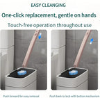 Disposable Toilet Brush with 48 Refills,Toilet Cleaning Supplies,Toilet Wand Brush Starter Kit,Wall Mounted Toilet Bowl Cleaner Brush with Holder for Bathroom Deep Cleaning & Hygiene (pink)