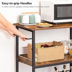 3-Tier Rolling Utility Cart with Lockable Wheels Storage Slim Storage Heavy Duty Cart Mobile Shelving Unit Craft Narrow Organizer for Bathroom Laundry Kitchen (Black)