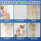 White Paint for Wall, Fast-Drying Paint Roller Brush, Water-Based Wall Paint Touch Up Without Extra Tools Required, Easy to Apply Drywall Repair Small Areas Surfaces for Flat, Ceiling(1 Pack)