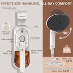 Steamer for Clothes 1500W Clothes Steamer Handheld Garment Steamer Iron Portable Fabric Wrinkles Remover 30s Rapid Heat Up for Travel Household