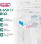 Sterilite 18-Pack Gasket Box, Weather-Resistant Storage Bins with Latching Lids, 7.5 Quart - Heavy-Duty Organizing Containers for Closet, Bathroom, and Office