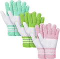 Patelai 3 Pairs Microfiber Plant Dusting Gloves Leaf Cleaning Gloves for Indoor Plants, Blinds, Furniture, House (Yellow,Blue,Pink,White,Large)
