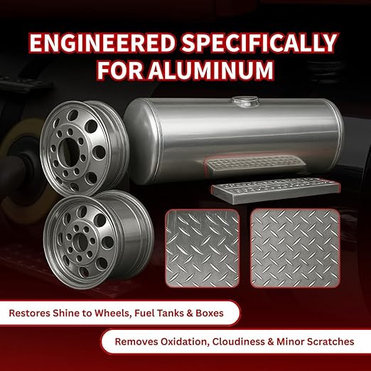 Renegade Products Aluminum Polishing Mini Kit Complete with Buffing Wheels, Buffing Compounds, Right Angle Grinder Safety Flange, Pro Red Hand Polish and Microfibers