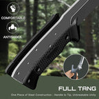 NedFoss 16" Survival Machete with Sheath, D2 Steel 0.22" Thick Full Tang Blade Machete Knife with Flat Grinding, Machete for Cutting Trees, for Yard Work, Clearing Brush with TPE Handle