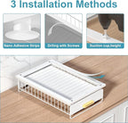 Under Sink Organizer, 2 Pack Pull Out Kitchen Cabinet Organizer, Mute Slide-Out Under Sink Organizers and Storage, Metal Kitchen Bathroom Organizers and Storage Shelves, White