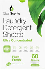 CleanScents Laundry Detergent Sheets (60 Sheets) (Pure Fresh)