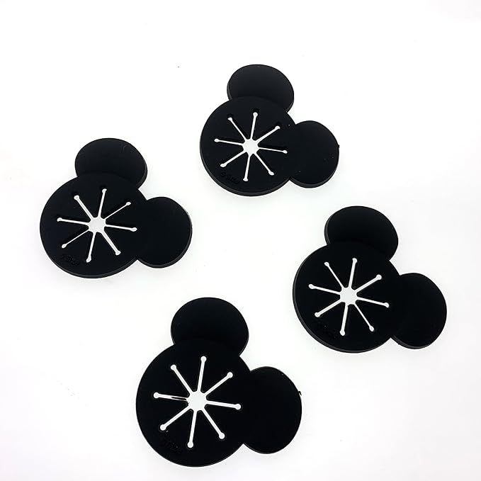20PCS Sock Rings, Sock Clips, Sock Holders Locks Washing Sorters Laundry Storage Organization for Washing and Dryer Machine, Soft Rubber Sock Keepers, Black Mouse/Bear and White Cat Pattern