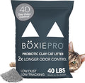 Boxie Probiotic Cat Litter, 30 Day Odor Control, Clumping Clay Kitty Litter, Odor Eliminating Probiotics, Dust-Free, No Fragrances No Fillers, 40 lb