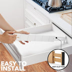 SpaceAid Bamboo Drawer Dividers with Inserts and Labels, Kitchen Adjustable Drawer Organizers, Expandable Organization for Home, Office, Dressers, 10 Dividers with 24 Inserts (17"-22" White)