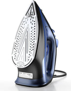 Sundu Steam Iron for Clothes with Rapid Heating Ceramic Coated Soleplate, 1500W with Precise Thermostat Dial, Self-Cleaning, Auto-Off, 15.21oz Water Tank for Home Clothes Ironing Use, Blue