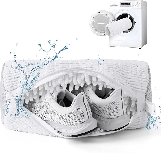 Shoe Washing Machine Bag,Shoe Laundry Bags for Sneakers, Reusable Shoe Cleaning Bag for All Shoe Sizes