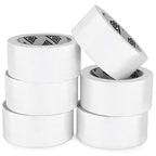Lockport 6 Pack White Duct Tape Heavy Duty Waterproof,20 Yards x 2 Inch,Strong Adhesive Roll for Indoor & Outdoor Repair,No Residue,Tear by Hand - Duct Tape Bulk Value