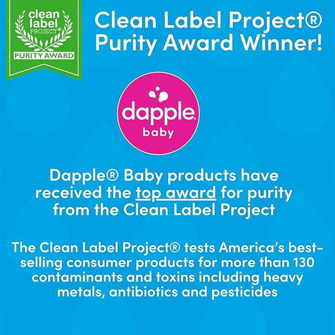 Dapple Baby Laundry Detergent, Plant Powered, Hypoallergenic, Fragrance Free, Concentrated, 50 fl oz (Pack of 2)