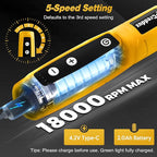 Cordless Rotary Tool,5 Speed Rotary Tool Kit With 71 Accessories,USB Charging,Multi-Purpose 4.2v Power Rotary Tools Easy Accessory Changes - Sanding, Polishing, Engraving and Cutting Yellow