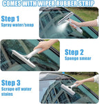 3 in 1 Window Cleaning Scraper,3 in 1 Spray Squeegee,2025 All-Purpose Window Squeegee with Sprayer for Windows,Mirrors,Car Glass,Kitchen,Home(White)