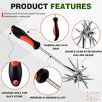 2 Pack Hand Cultivator Tiller Garden Tool Manual Rotary Short Hand-held Tiller Digging Soil Loosener for Softer Soils and Lawns Loosening Pulling Weed