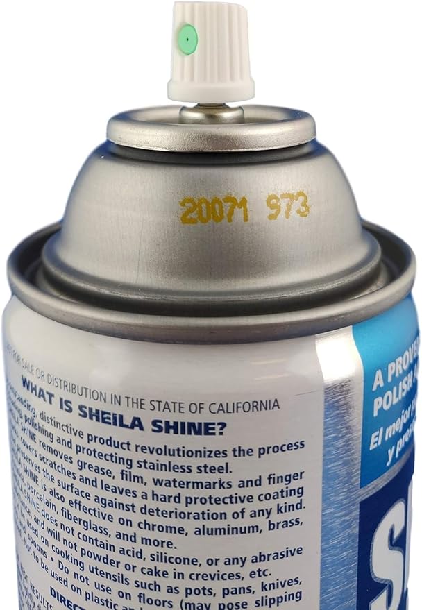 Sheila Shine Stainless Steel Polish & Cleaner | 10 Aerosol Spray Can| Protects Appliances from Fingerprints and Grease Marks | Residue & Streak Free |10 Oz Aerosol Can | Pack of 1