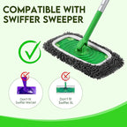 Reusable Wet Pads Refill for Swiffer Sweeper Mop - Dry Sweeping Cloths & Wet Mopping Cloths for Household Cleaning - Washable Microfiber Mop Pads, 6 Pack (Mop is not Included)