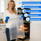 Palksky Oven Rack Cleaning Bags, 27.5''*19.6'' Heavy Duty No Scrub Oven Rack Cleaning Bags, Reusable Leak-Resistant PE Bags for Deep Soaking Grill Grates, BBQ Racks, No Cleaner Included, 10 Pack