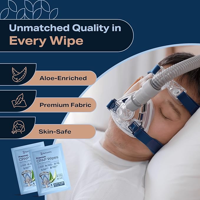 CPAP Mask Wipes (320 Count) + 8 Travel - Premium Large and Mosit Cleaning Wipes for Mask | Cleaner, Unscented, CPAP Cleaning Supplies