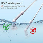 Electric Spin Scrubber,Cordless Power Cleaning Brush with 6 Brush Heads-Dual Speed,IPX7 Waterproof Adjustable Extension Handle,Bathroom Shower Scrubber for Grout,Tile,Tub, Floor,Car