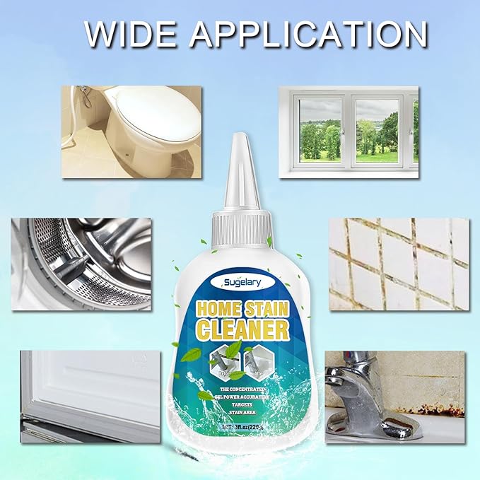 Sugelary Household Washing Machine Cleaner for Washing Machine, Refrigerator Strips, Cleaner Gel for Home Sink Shower with Brush(8 fl.oz)
