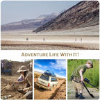 iunio Camping Shovel,Shovel Folding, Portable, Multitool, Foldable Entrenching Tool, Collapsible Spade, for Backpacking, Trenching, Hiking, Survival, Car Emergency