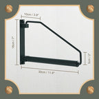 NEWRAIN Folding Clothes Hanger Rack, Wall Mounted Laundry Racks for Drying Clothes,Swing Clothing Hanging System Drying Closet Storage Organizer Black