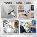 Electric Window Vacuum Squeegee Cordless, 2000Pa Electric Window Cleaner Tool Set, Rechargeable Window Vac, Window Squeegee Electric Cleaning Tool for Windows, Tiles, Mirrors, Car