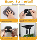 All-Purpose Shower Squeegee for Glass Doors, Silicone Squeegee for Bathroom, Shower Doors, Mirrors, Tiles, 10 inch, Black