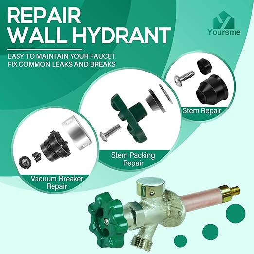 P-164KT-807 Complete Wall Hydrant Service Repair Kit for Prier P-164 Series Wall Hydrant Freezeless Faucet Repair Kit
